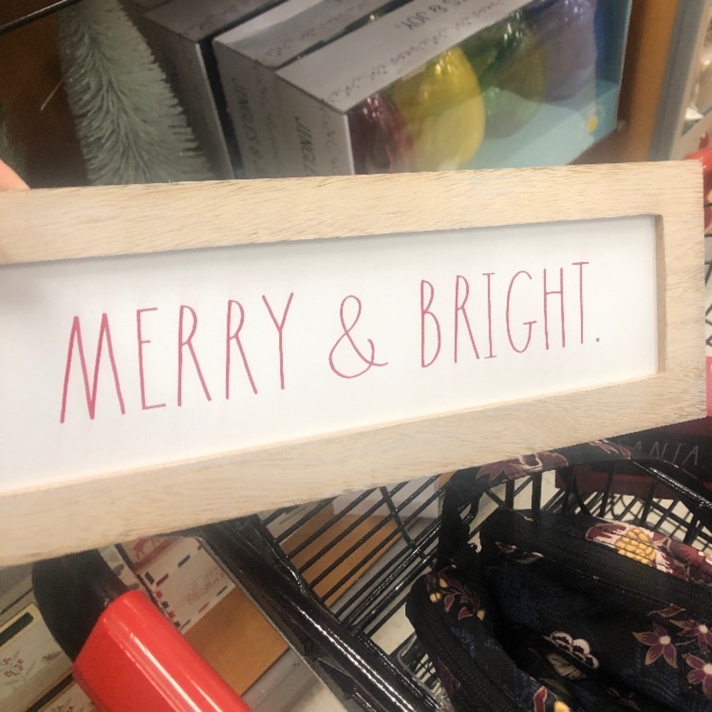 Merry and Bright Rae Dunn Sign